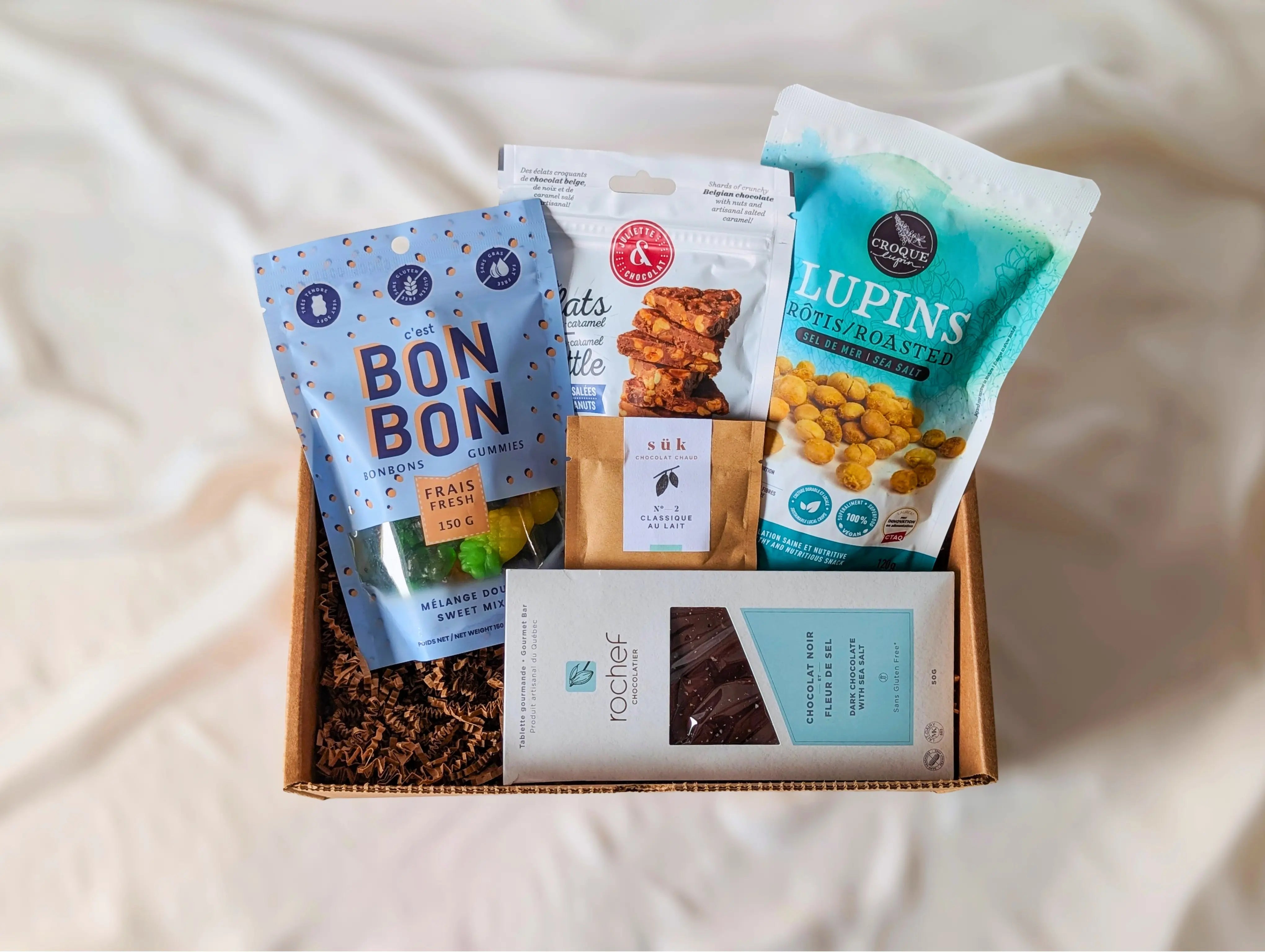 Boîte cadeau corporative Gourmande Azur sucré-salé pour employés et clients produits locaux