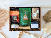 Coffret bien-être Rituel spa avec tisane, savon détox, chandelle et vapeur de douche québécoise